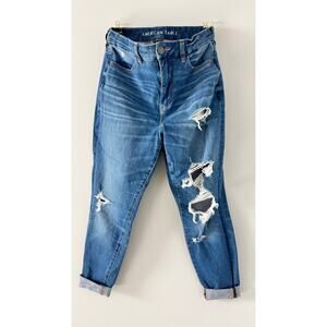 American Eagle “The Dream Jean” Distressed Cuffed Jeans – Women’s Size 6 Regular